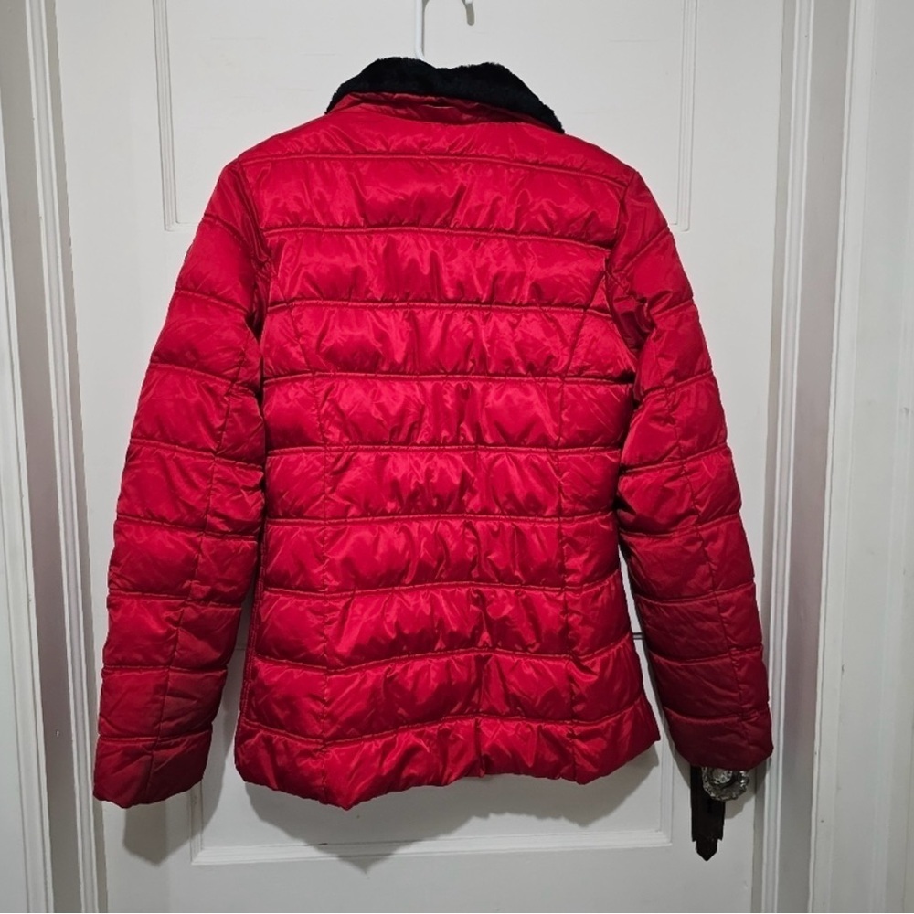 Nautica Women's Vibrant Red Puffer Jacket - Picture 2 of 4